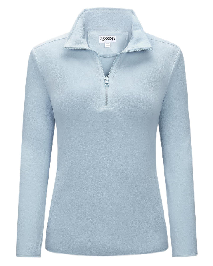 33,000ft Damen Fleece Pullover mit Halbreissverschluss Fleeceshirt Winter Warm Ski-Pullover Microfle