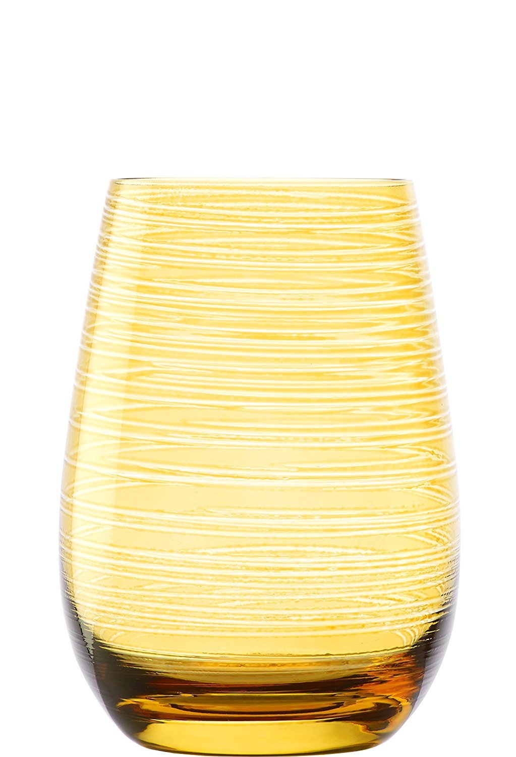 Stölzle Lausitz Gläser TWISTER 465 ml Bernstein I Trinkgläser 6er Set I Gläser-Set spülmaschinenfest