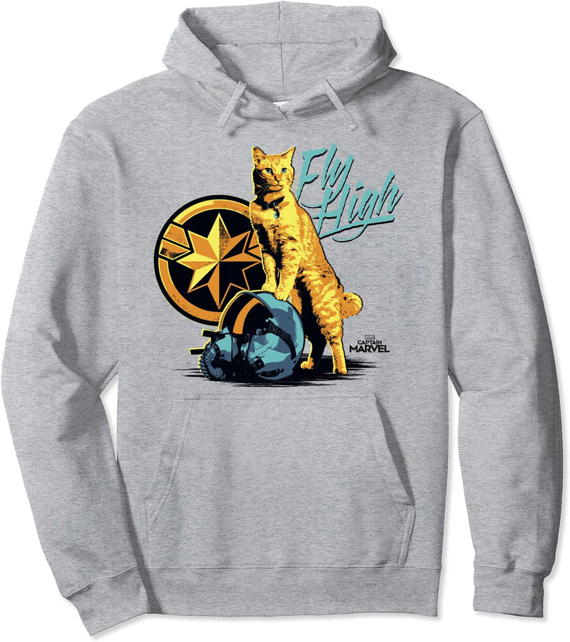 Captain Marvel Goose The Cat Fly High Pullover Hoodie
