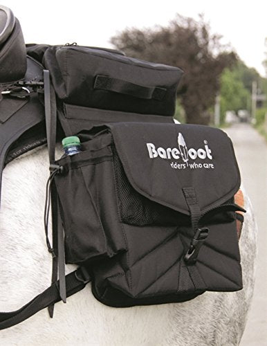 Barefoot Satteltasche schwarz – Gepolsterte, Wasserabweisende Packtaschen mit abnehmbarem Mittelteil