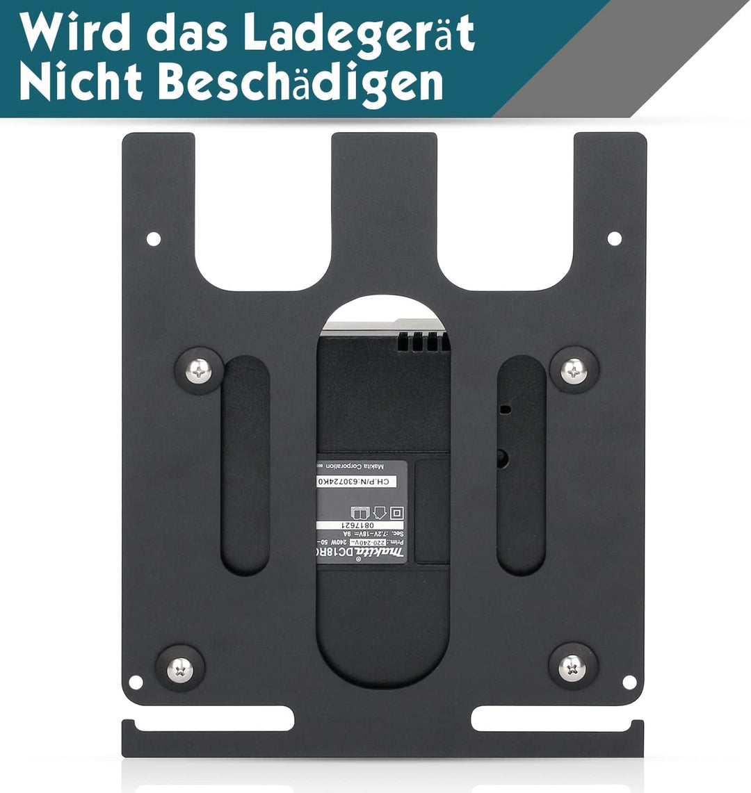 DITKOK 3in1 Wandhalterung für Makita Akkus 18V 14,4V, Ladegeräte DC18RC und Akku-Bohrschrauber, stab