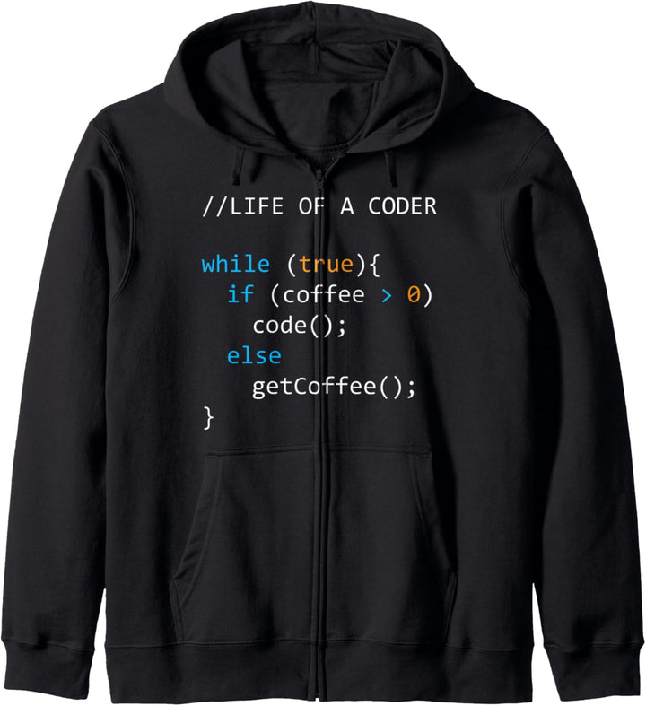 Das Leben eines Coder-Kaffee-Informatik-Nerd-Entwicklers Kapuzenjacke