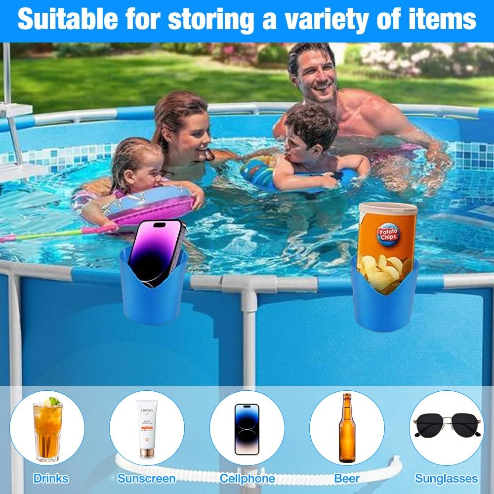 Mineup 4pcs Pool Getränkehalter, Poolside Cup Holder, Poolrand Getränkehalter, Pool Becherhalter, Po