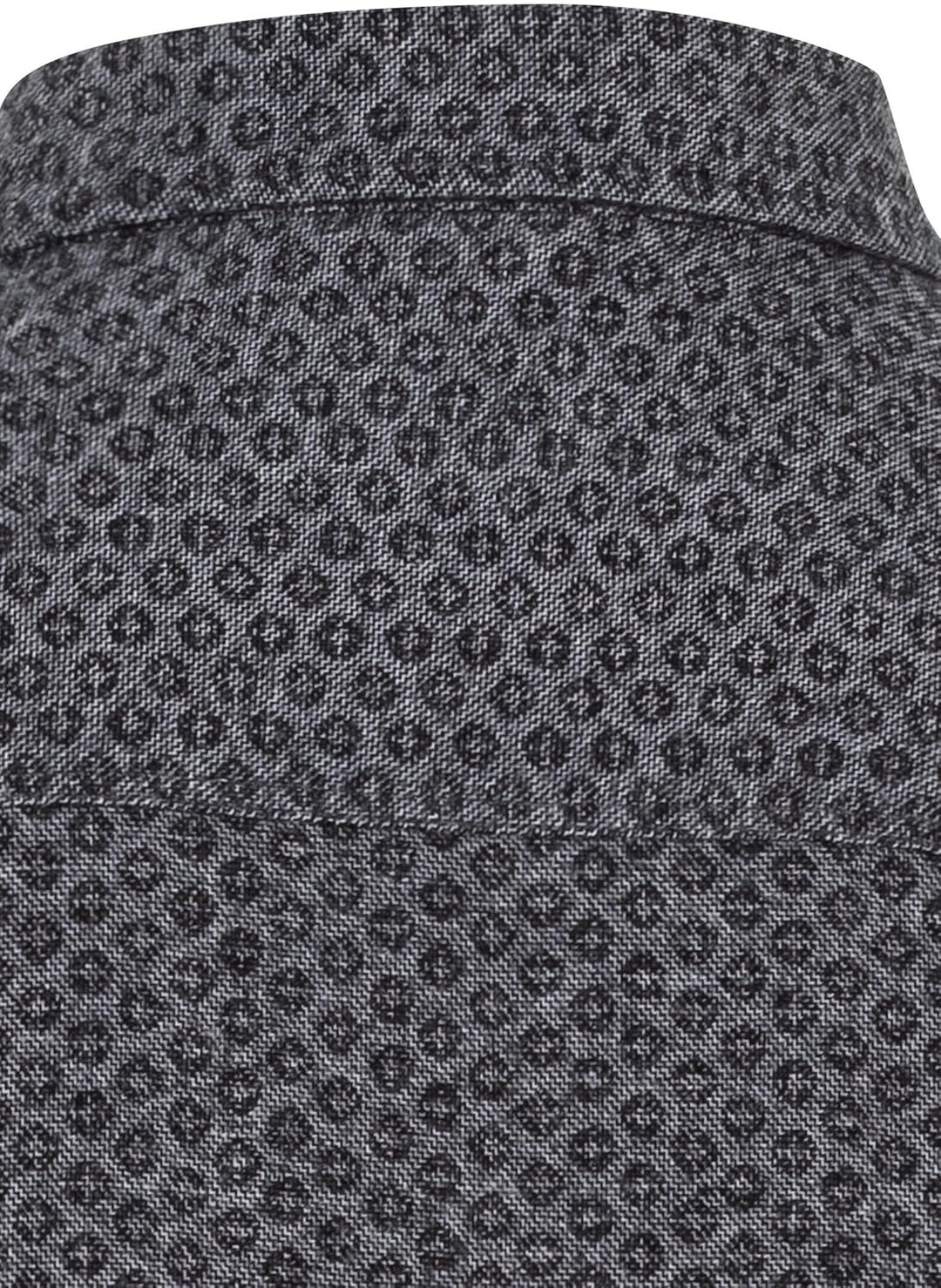 camel active Herren Flanellhemd mit tonalem Minimalprint 5XL Asphalt, 5XL Asphalt