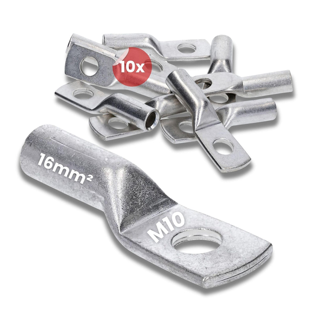 10 Stück Kalitec DR16-10 Press-Kabelschuh 16mm² M10 I Verbinder nach DIN 46235 I Made in Germany
