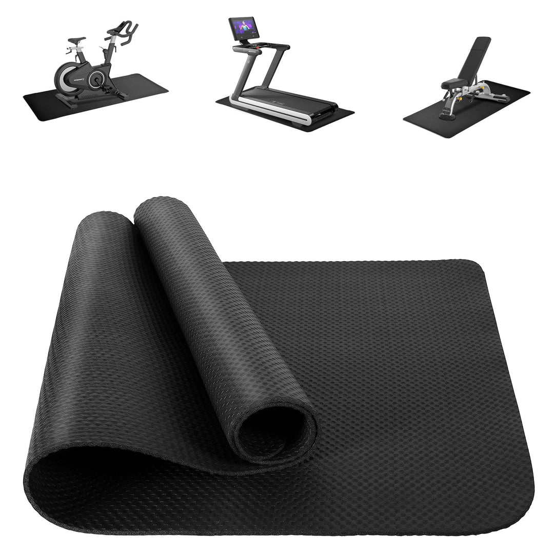 DiULi Yogamatte, Bodenschutzmatte Fitnessgerät Fitnessmatte mit Tragegurt und Tasche, für Pilates, W