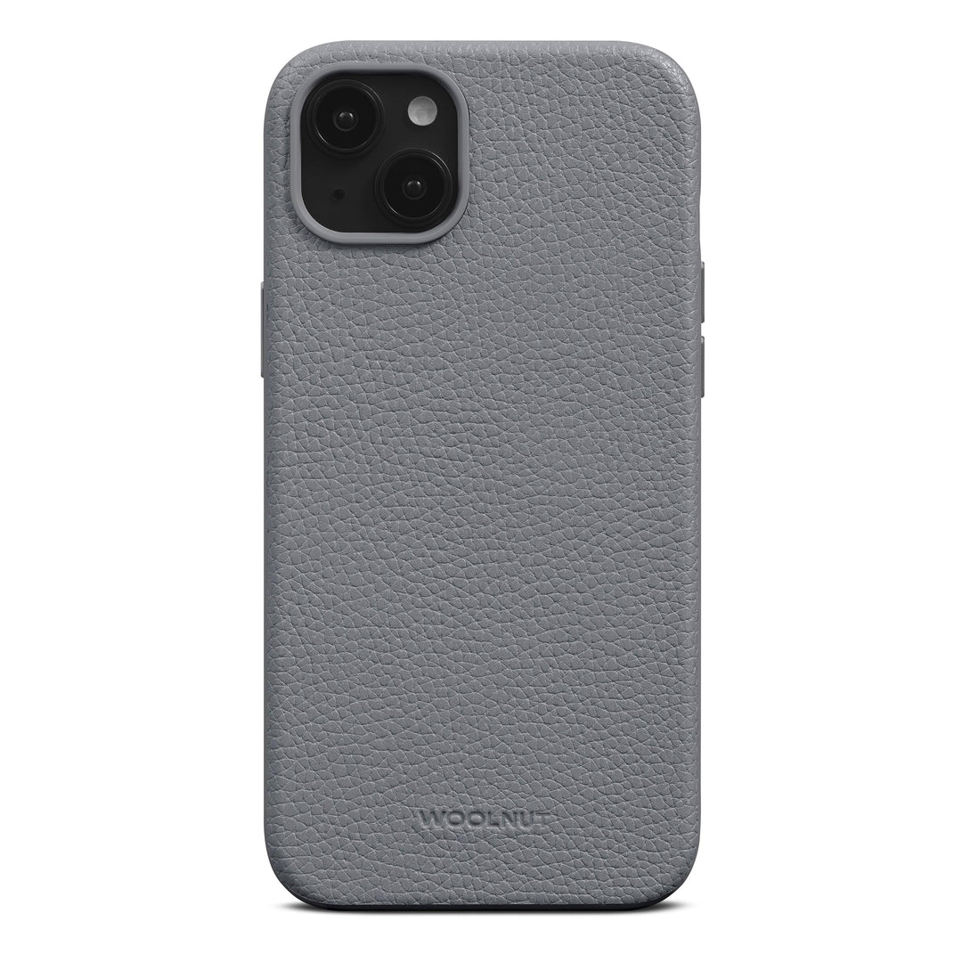 Woolnut Leder Hülle Case für iPhone 15 Plus - Grau iPhone 15 Plus Grau, iPhone 15 Plus Grau