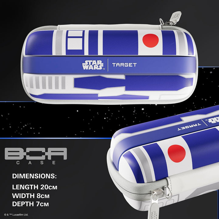 Target Darts Star Wars R2-D2-BOA-Etui | Hochwertiges Disney-Dart-Etui mit R2D2-Droid-Design, Aufbewa