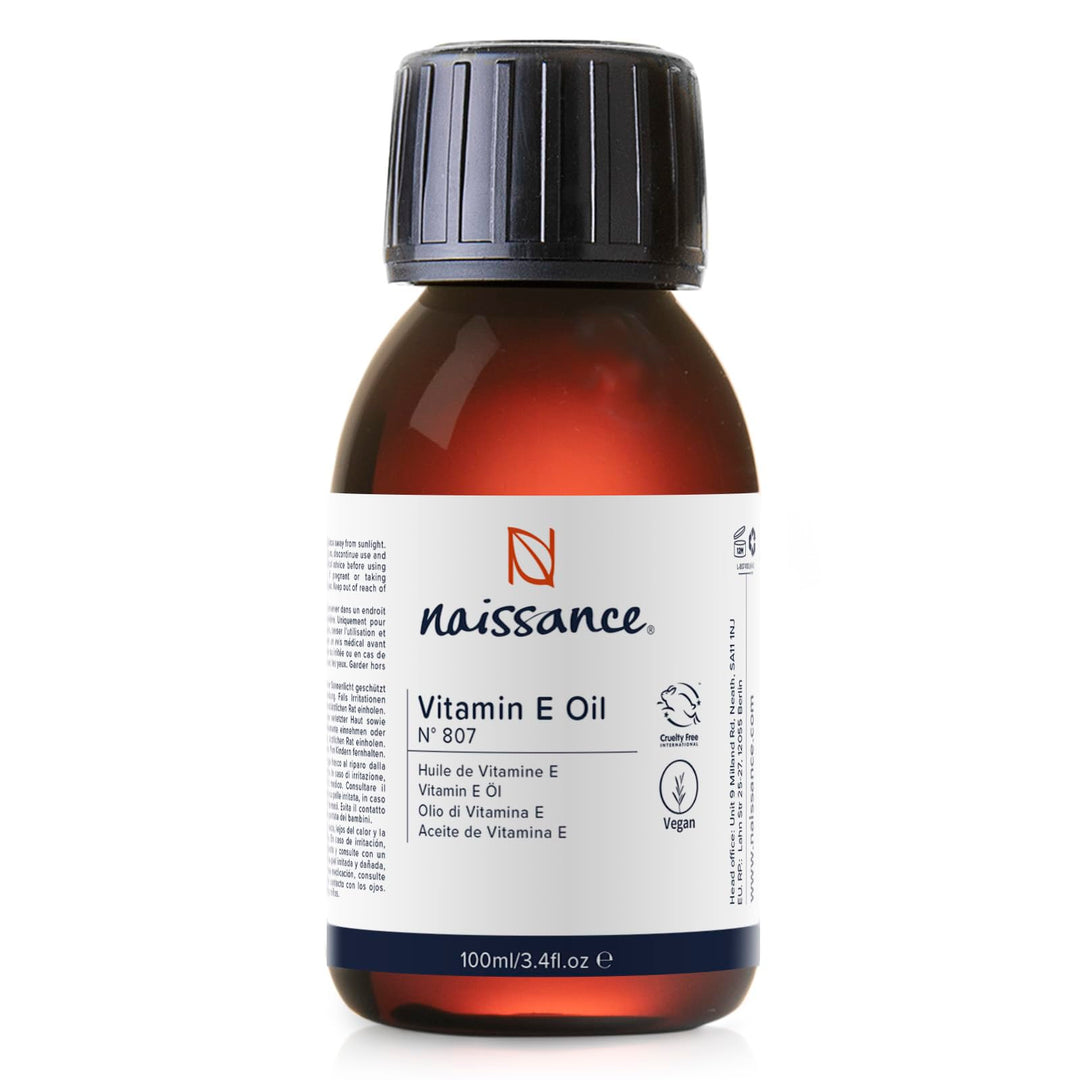 Naissance Natürliches Vitamin E Öl (Nr. 807) - 100ml - für Kosmetik, Haut, Haare, Gesicht, Nägel - V