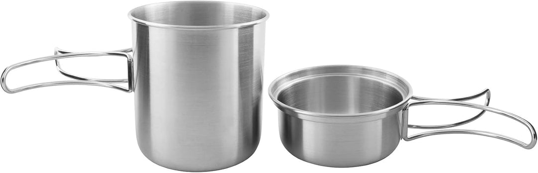 Tatonka Handle Mug Set (500/600 / 850 ml) – Becherset aus rostfreiem Edelstahl bestehend aus Tasse u