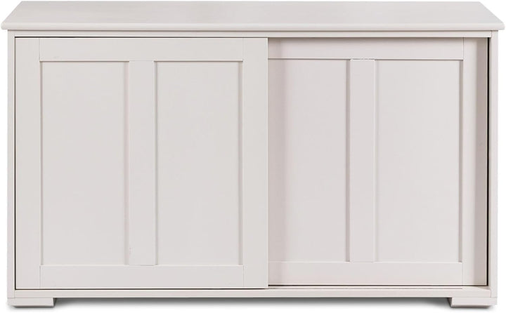 COSTWAY Sideboard, Küchenschrank mit Schiebetüren & verstellbarem Ablage, Buffetschrank Aufbewahrung