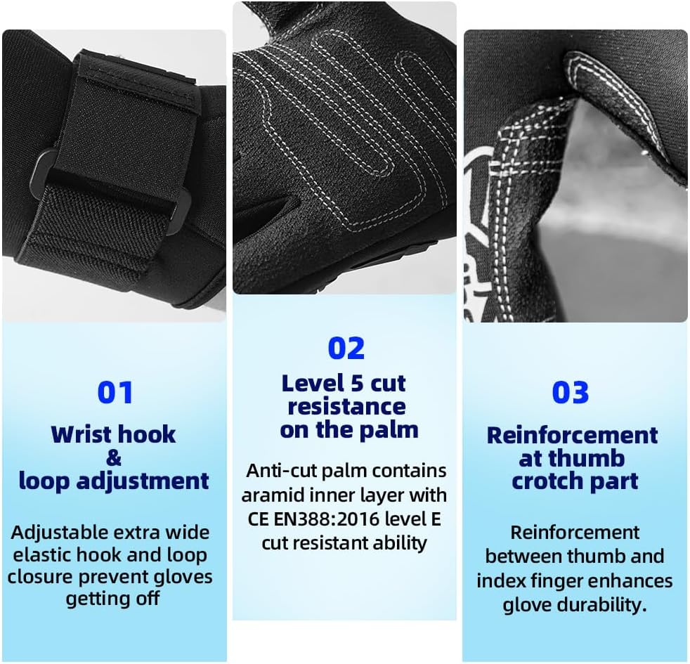 Seibertron Patentiert C.R.D.G 1.0 Tauchhandschuhe Aramid Schnittschutz Durchstichfeste M C.R.D.G 1.0