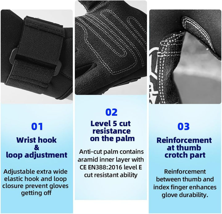 Seibertron Patentiert C.R.D.G 1.0 Tauchhandschuhe Aramid Schnittschutz Durchstichfeste XL C.R.D.G 1.