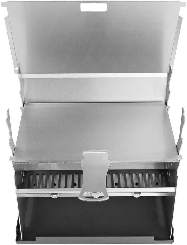 FENNEK Plancha Platte | Zubehör für den mobilen und steckbaren Holzkohle-Grill aus Edelstahl für Cam