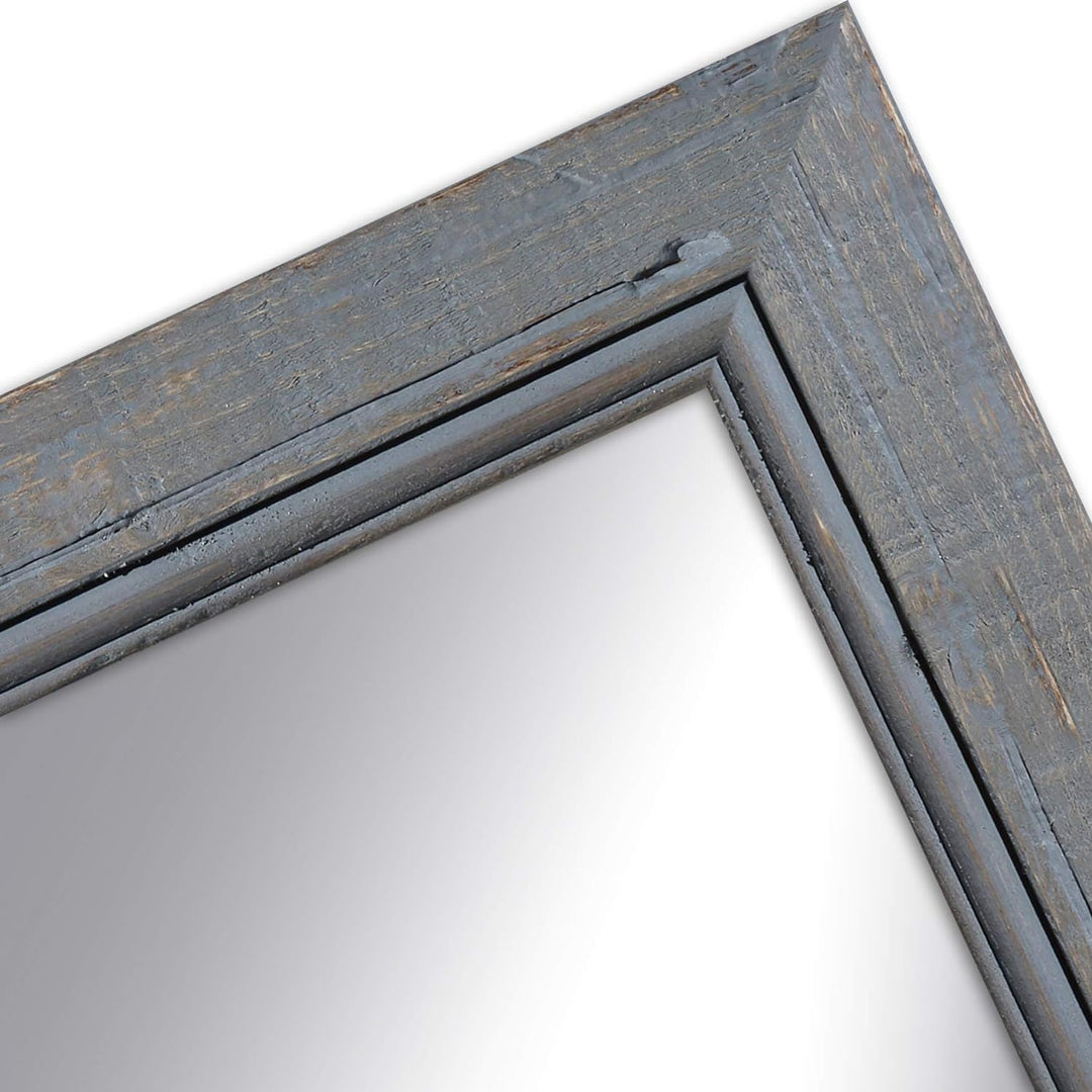 WANDStyle Spiegel Shabby Chic und Vintage Stil I Aussenmass: 67x87cm I Farbe: Grau I Grauer Wandspie