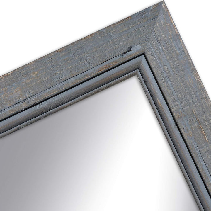 WANDStyle Spiegel Shabby Chic und Vintage Stil I Aussenmass: 67x87cm I Farbe: Grau I Grauer Wandspie