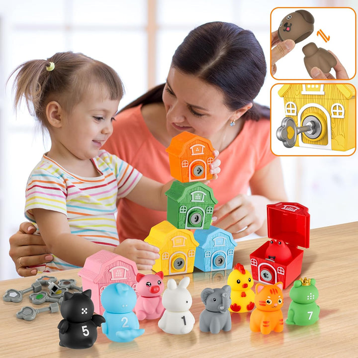 Grarain Spielzeug ab 3 Jahre Spiele ab 3 Jahren Montessori Geschenk Mädchen 3 Jahre Bauernhof Kinder
