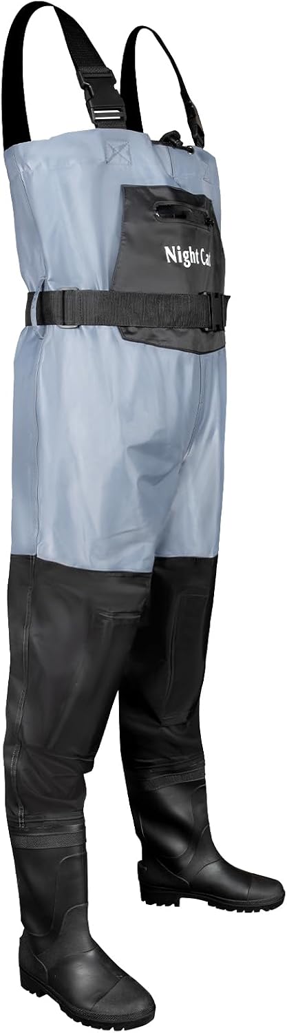 Night Cat Wathose Herren Damen Frauen Wathose mit Stiefeln Wasserdichte Atmungsaktive Crosswater Bla