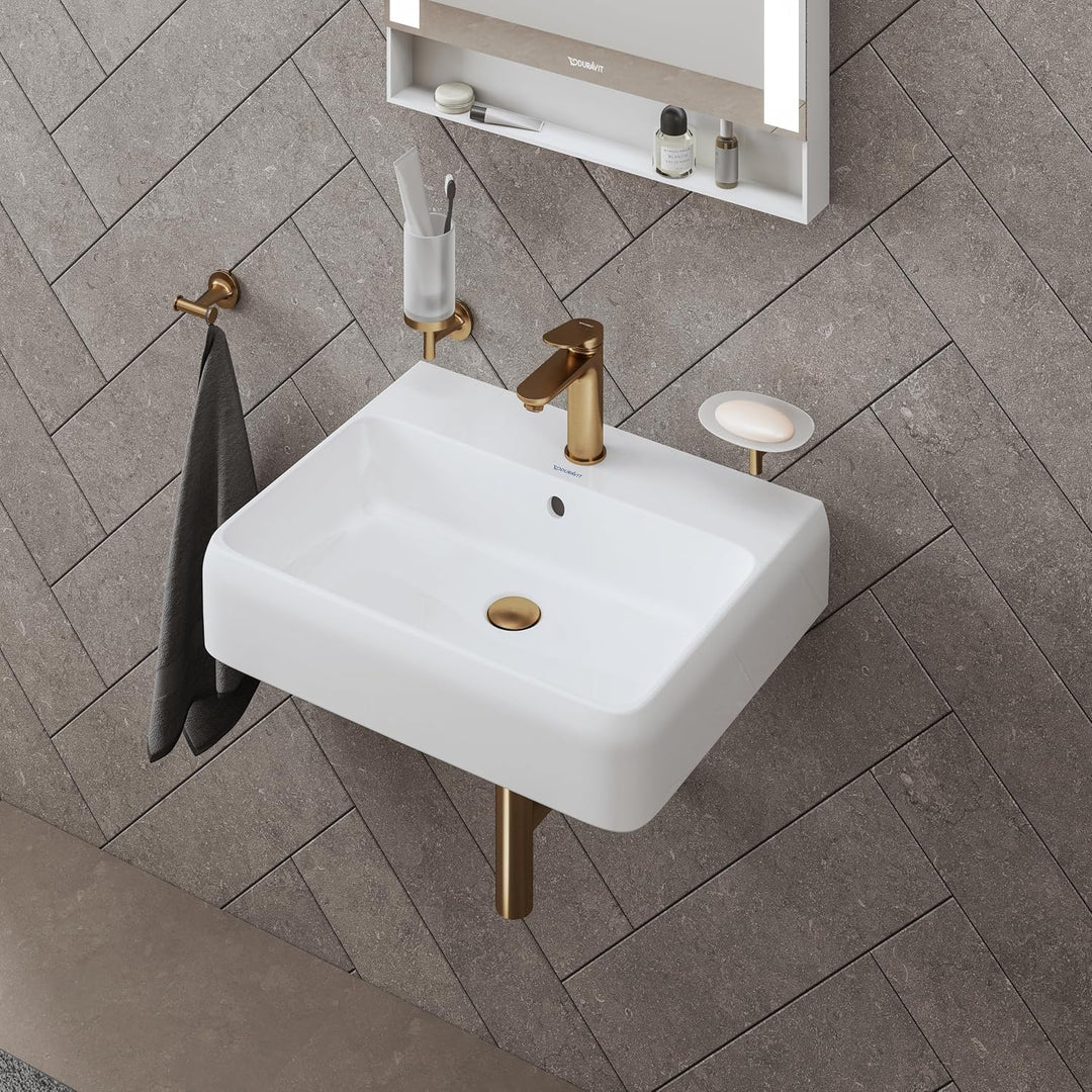 Duravit Wave Waschtischarmatur, Grösse S (Auslauf Höhe 77 mm), Wasserhahn Bad, Armatur Waschbecken,