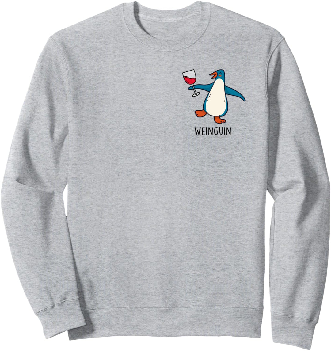 WEINGUIN 2 - Pinguin Wein Pinguine Vino Rotwein Penguin Fun Sweatshirt