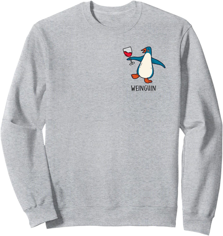 WEINGUIN 2 - Pinguin Wein Pinguine Vino Rotwein Penguin Fun Sweatshirt