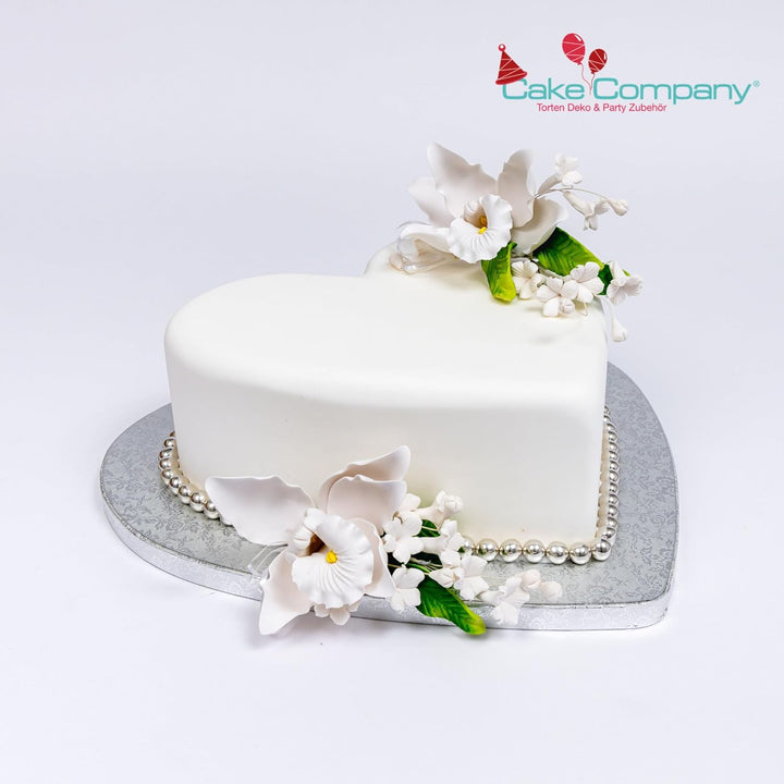 COXIMUS Tortenplatte Herz 45 cm | 5 Stück | Cake Board herzförmig | auch für dicke und mehrstöckige