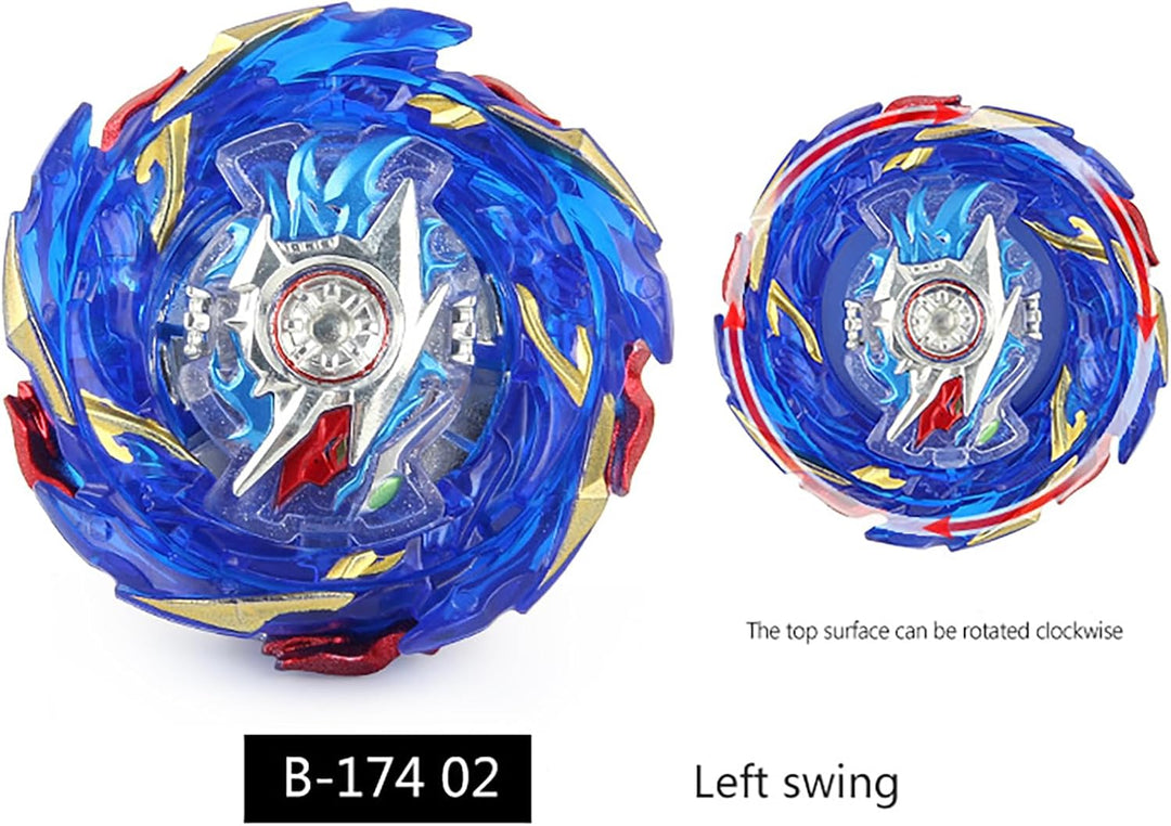 Gyros Turbo Set, 4D Metall Fusion Kampf Kreisel, Mit Battling Top Launcher, Geschenk-Sets,(B-174-1+B