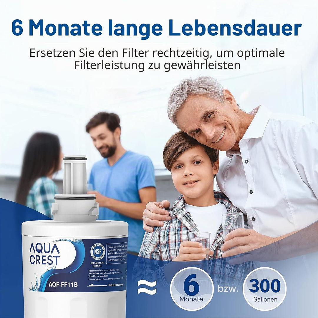 AQUA CREST DA29-00003G Kühlschrank Wasserfilter, Kompatibel mit Samsung Aqua Pure Plus DA29-00003G,