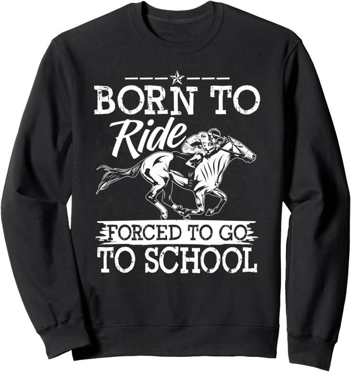 Pferde Shirt Mädchen Reiter Geschenk Damen Reiterin Spruch Sweatshirt