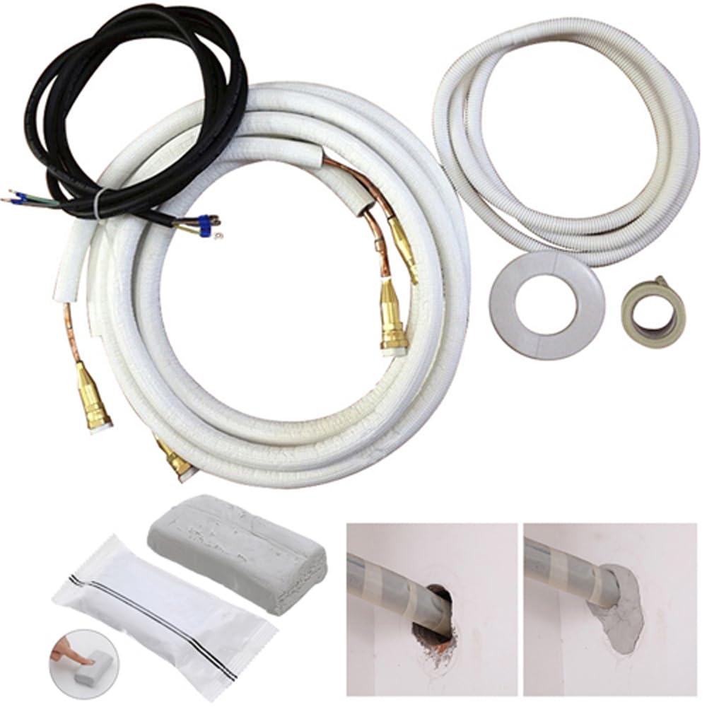 2x 5m QuickConnect Kupferleitung Kältemittelleitung Kupferrohr für Split Klima 18000BTU Quick Klimaa