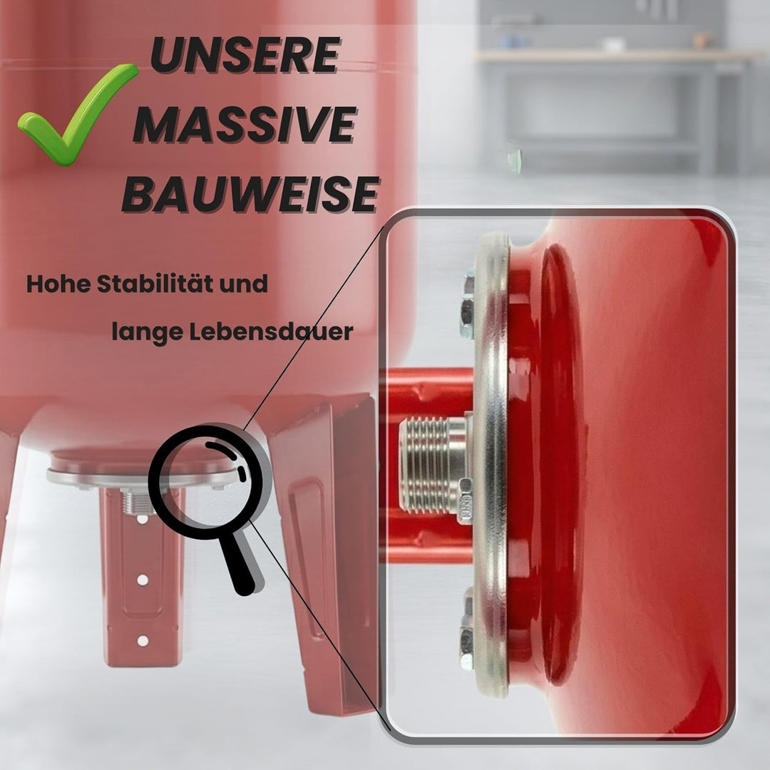 100 L Membrankessel vertikal, Stahltank, Druckkessel max.10 Bar Ausdehungsgefäss