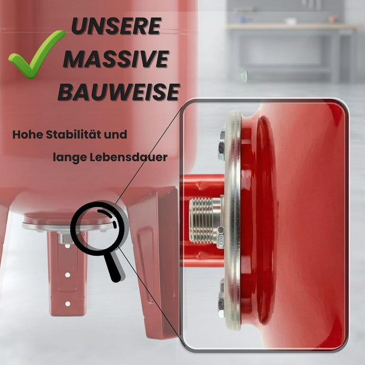 100 L Membrankessel vertikal, Stahltank, Druckkessel max.10 Bar Ausdehungsgefäss