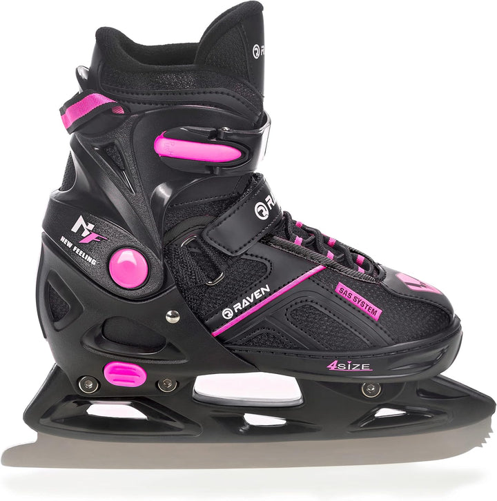 Raven Pulse Black/Mint 2in1 Verstellbare Schlittschuhe und Inline Skates - Inliner für Kinder und Er
