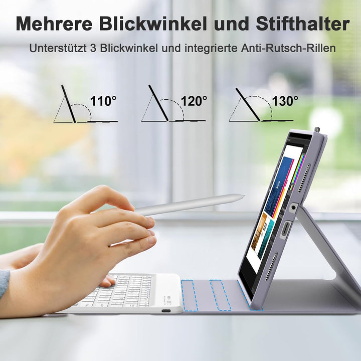 IVEOPPE Hülle mit Tastatur für Xiaomi Redmi Pad 2 Pro 12,1 Zoll, Bluetooth Magnetisch Tastatur für R