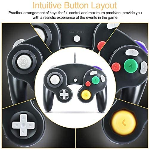 Yideng Gamecube Controller, 2er-Pack Classic Wired Gamecube-Controller Vibration Gamepad, Kompatibel