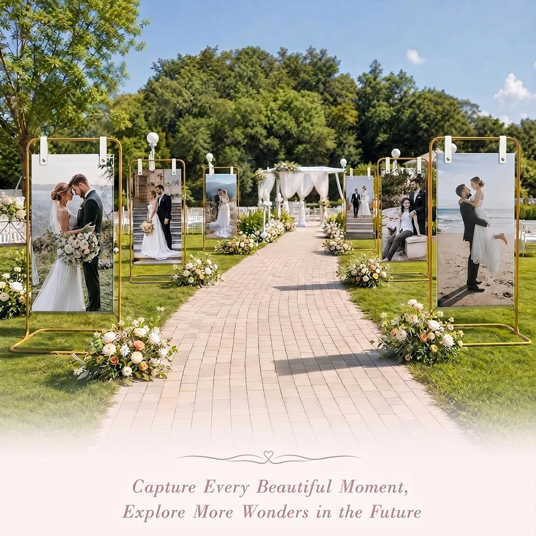 PlusFive Hochzeitsständer, Verstellbar 80*180cm/140cm Hochzeit Willkommensschild, Präsentationsständ