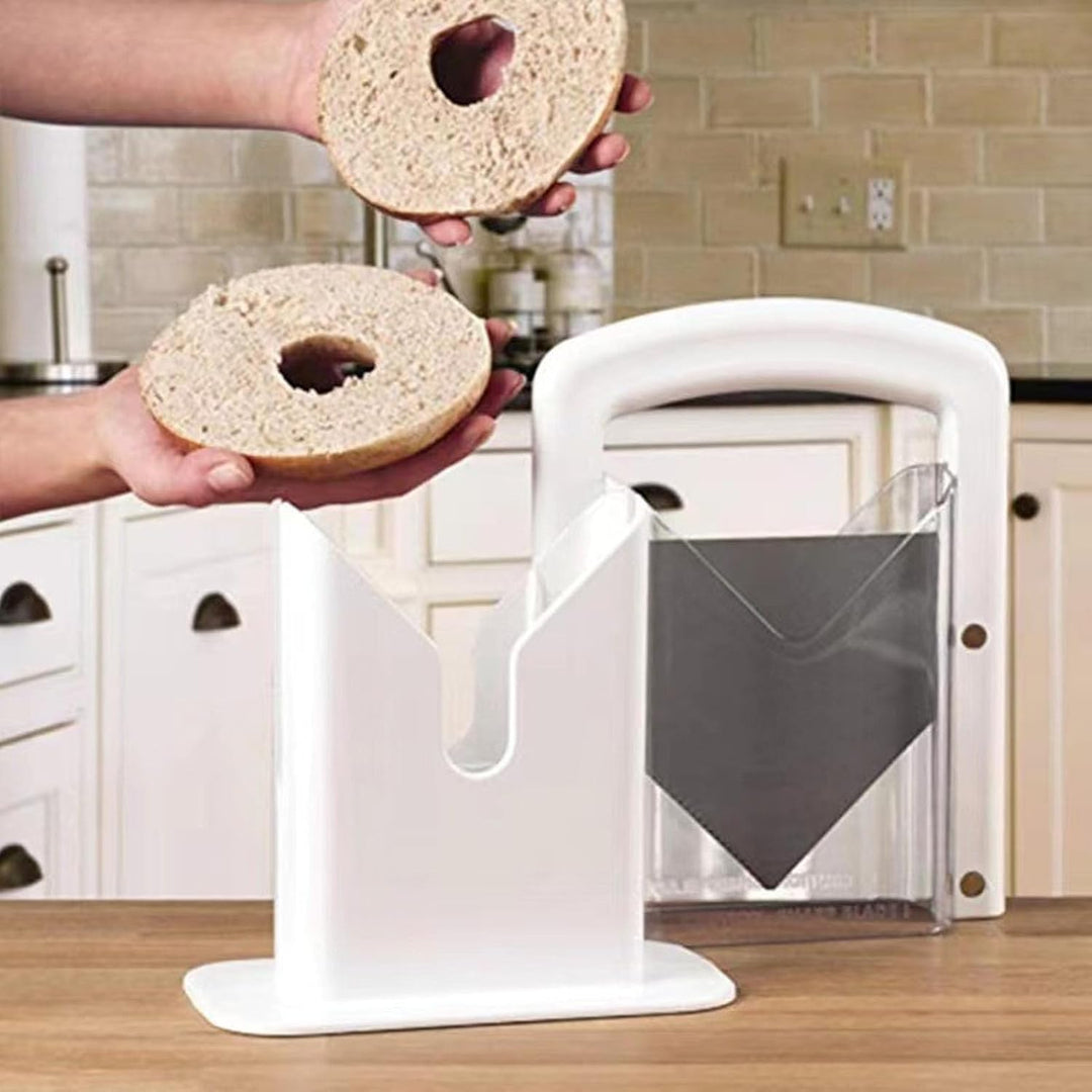 Bagelschneider, mit Transparenter Sicherheitsabdeckung, Zum Schneiden von Bagels, Brot, Muffins und