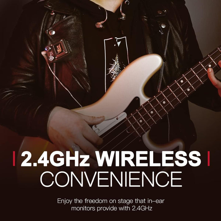 Xvive U4 In Ear Monitor Wireless System Professionelles Drahtloses IEM für Studio, Live-Performance