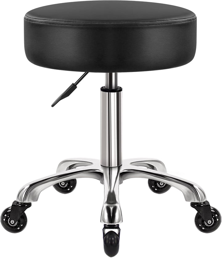 WKWKER Heavy Duty Rollhocker mit Rädern Hydraulischer Drehgelenk Verstellbarer Rollhocker Ergonomisc