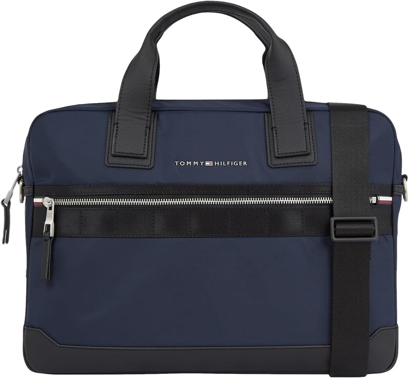 Tommy Hilfiger Herren Th Erhöhte Nylon Computertasche Space Blue, Space Blue