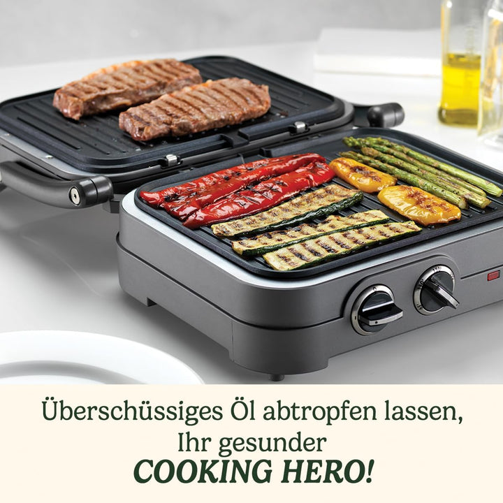 Cuisinart Griddle & Grill Kontaktgrill mit 2 spülmaschinenfesten Gillplatten Blu, Blu
