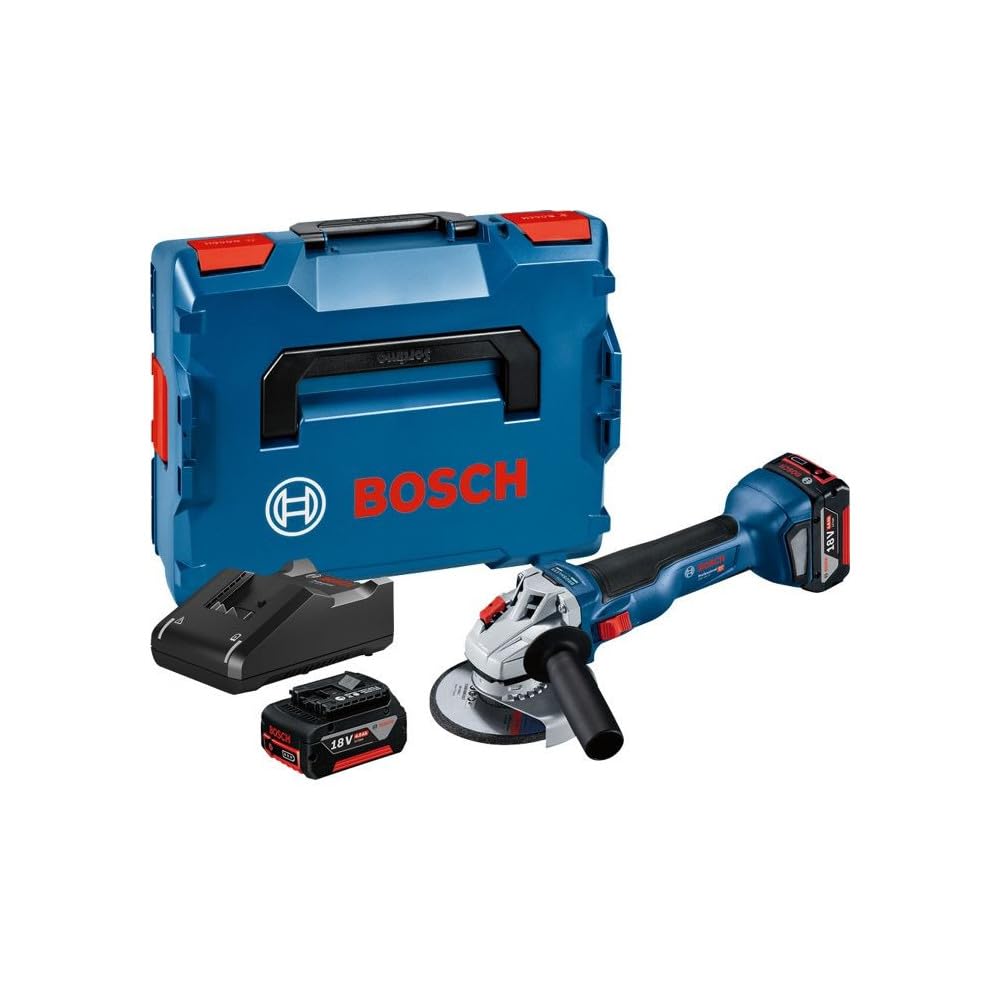 Bosch Professional 18V System Winkelschleifer GWS 18V-10 (Scheibendurchmesser 125 mm, inkl. 2x4.0Ah