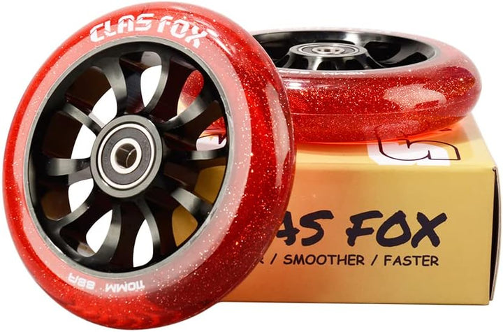 CLAS FOX Pro Stunt Scooter Rollen Roller Räder 110mm Ein Paar mit ABEC-9 Kugellager CNC Metallker (2