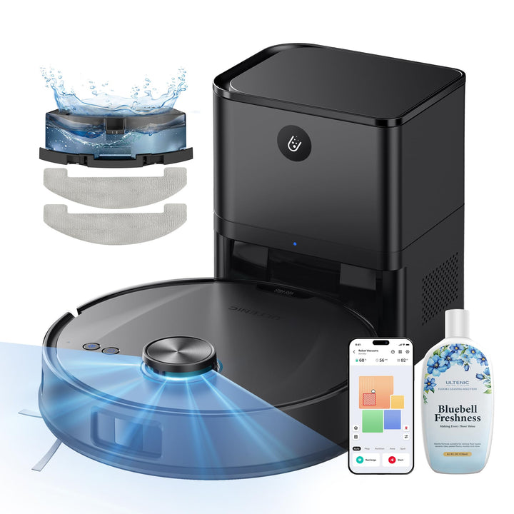 Ultenic T20 Pro Saugroboter mit Wischfunktion 8000 Pa, Staubsauger Roboter mit Absaugstation 3,5 L,
