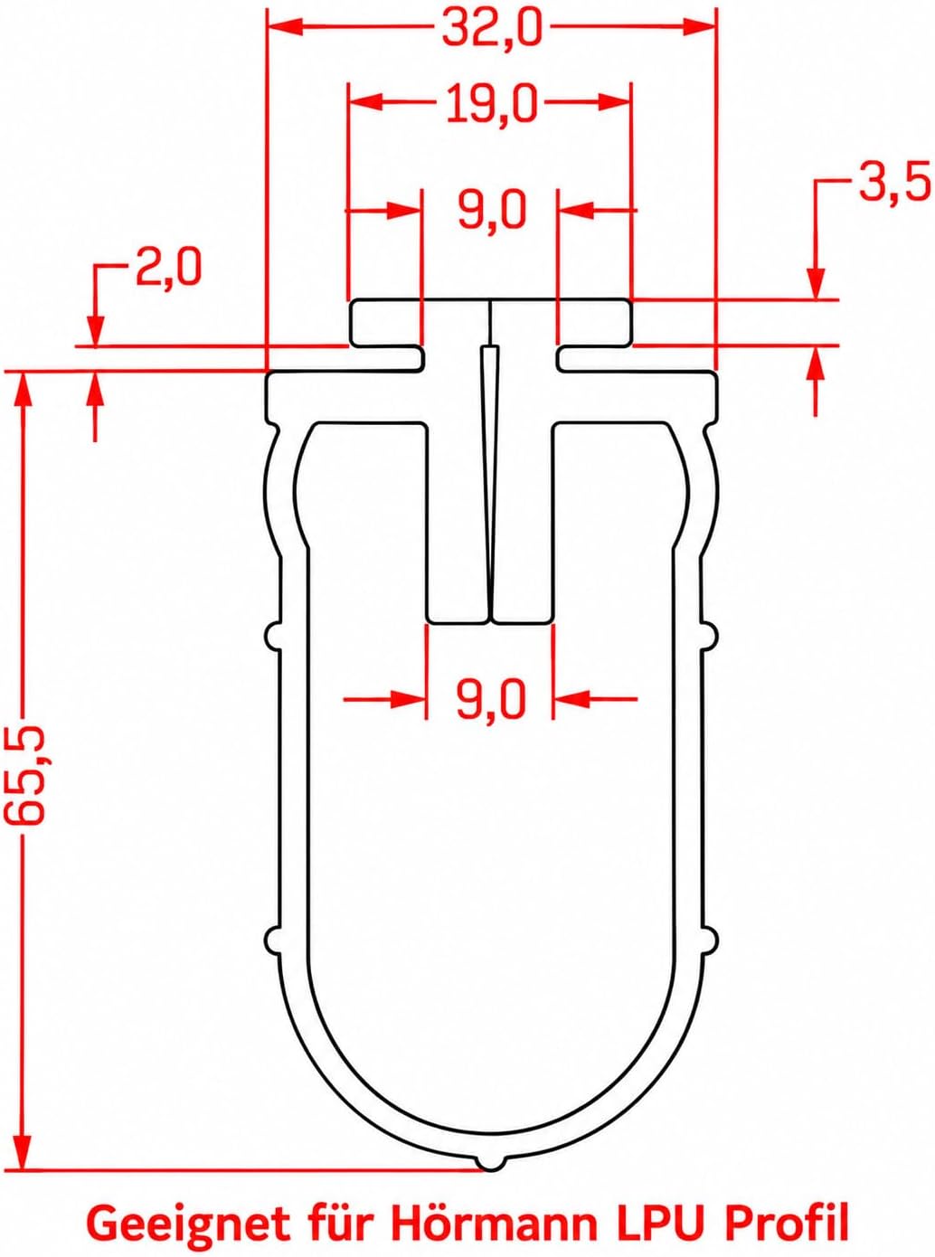 Bodendichtung geeignet für Hörmann Garagentor 5100 mm