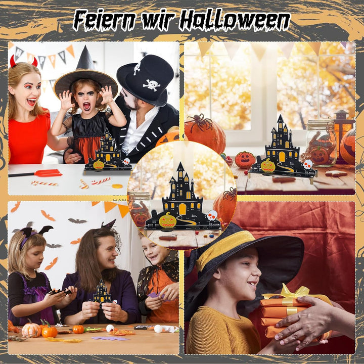 PEMENOL Halloween Burg Löt bausatz Musik Kürbis Skelett Leuchte Elektronik Bausatz mit Atmende LED L