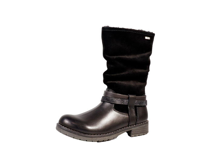 Lurchi Kinderschuhe Mädchen Stiefel Reissverschluss Stiefel Blau Freizeit 34 EU Schwarz, 34 EU Schwa