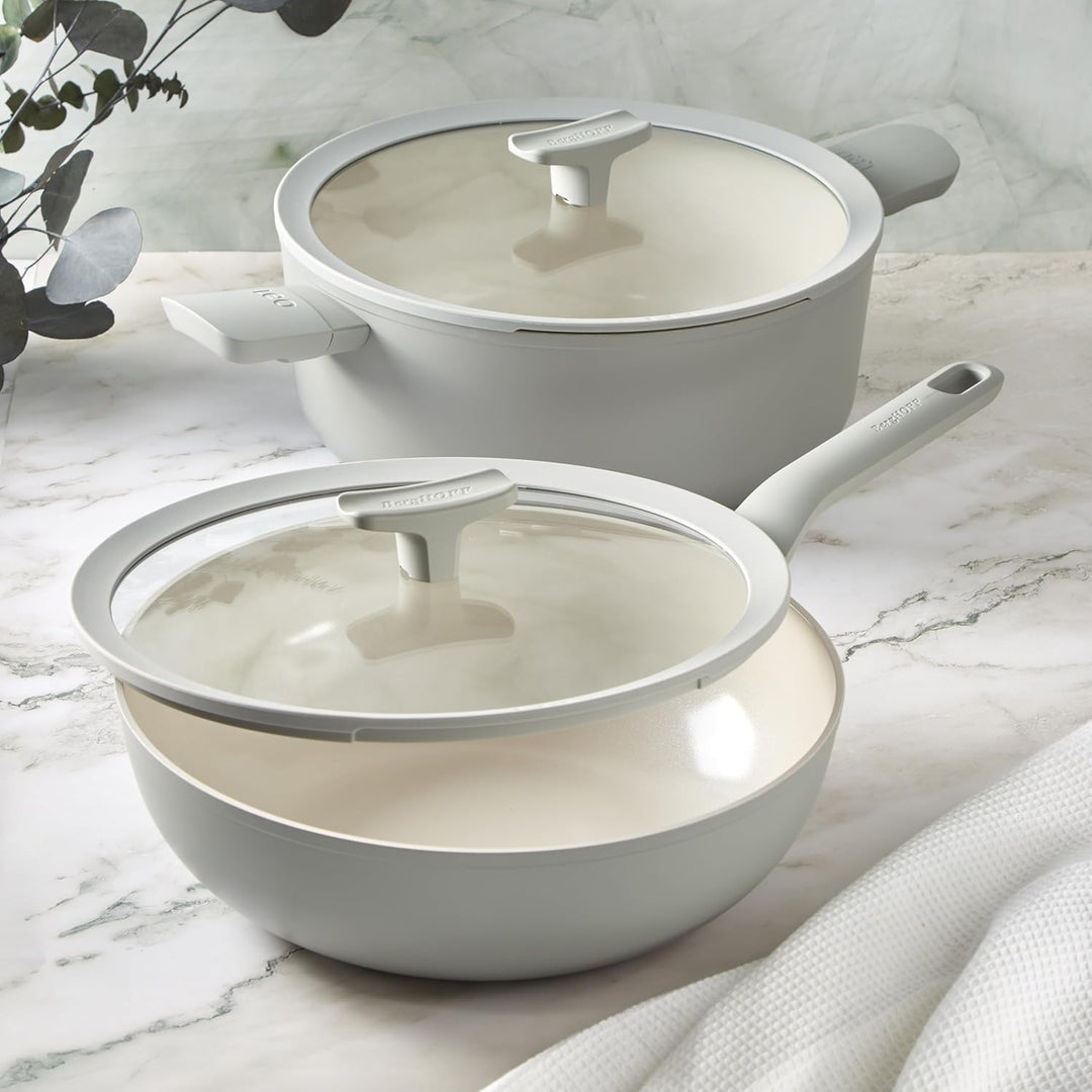 Berghoff Leo Antihaft Wok mit Deckel Balance Moonmist 28cm