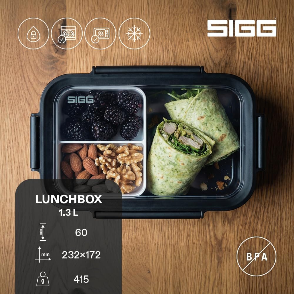 Sigg - NIMO Lunchbox L - Auslaufsicher - Trenner - Mikrowellen- & Spülmaschinengeeignet - BPA-frei -