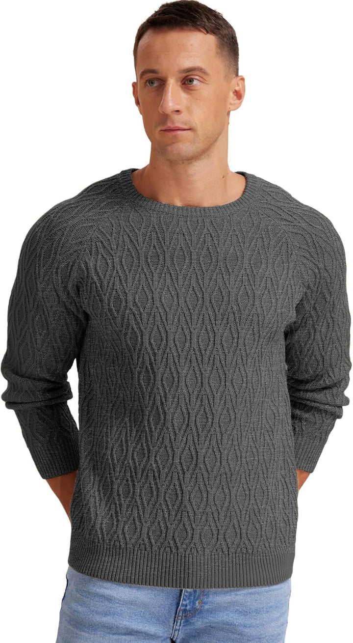 Sailwind Herren Strickpullover Zopfstrick Rundhalsausschnitt Warm Langarmpullover Herren Tops Winter
